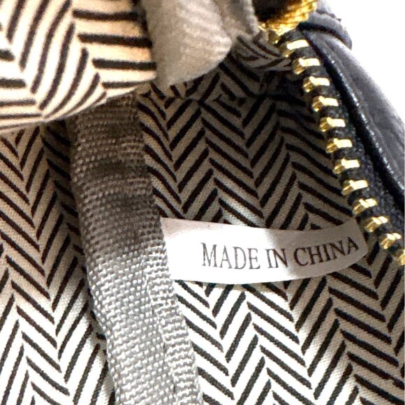 Black Faux Leather Crossbody Sling Bag With Adjustable Aztec Strap Western - Picture 6 of 11